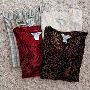 Northern Reflections Women's Casual Tops Short & Sleeveless Size Medium Lot of 4